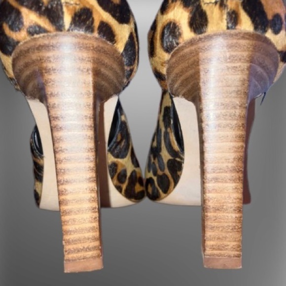 Boden “Cicely” leopard print cowhide/leather, high-heeled shoe wmns size 8/39 - Picture 5 of 7